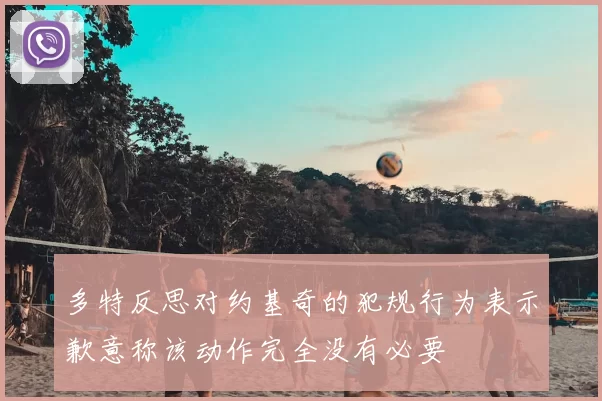 多特反思对约基奇的犯规行为表示歉意称该动作完全没有必要