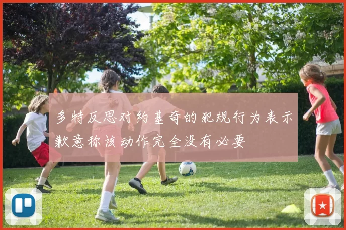 多特反思对约基奇的犯规行为表示歉意称该动作完全没有必要