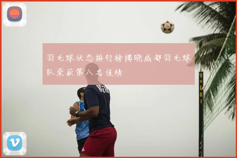 羽毛球状态排行榜揭晓成都羽毛球队荣获第八名佳绩