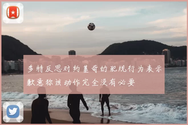 多特反思对约基奇的犯规行为表示歉意称该动作完全没有必要
